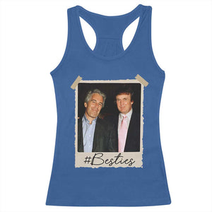 Trump Epstein Besties Racerback Tank Top Funny FDT Vintage Photo BFF Best Friends Forever TS10 Royal Blue Print Your Wear