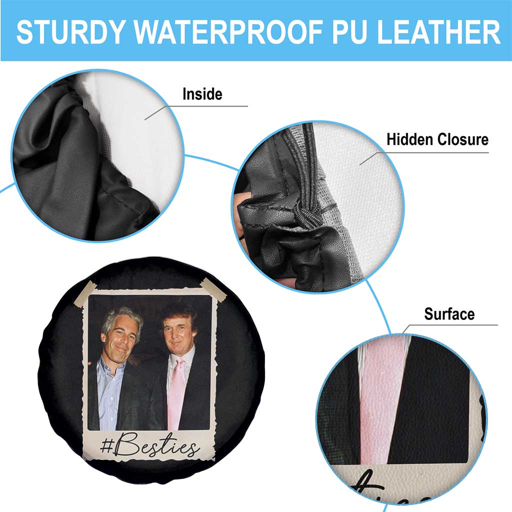 Trump Epstein Besties Spare Tire Cover Funny FDT Vintage Photo BFF Best Friends Forever TS10 Print Your Wear