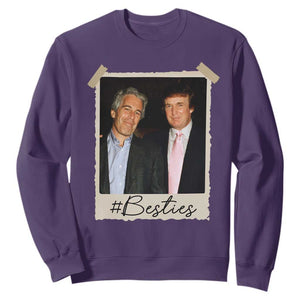 Trump Epstein Besties Sweatshirt Funny FDT Vintage Photo BFF Best Friends Forever TS10 Purple Print Your Wear