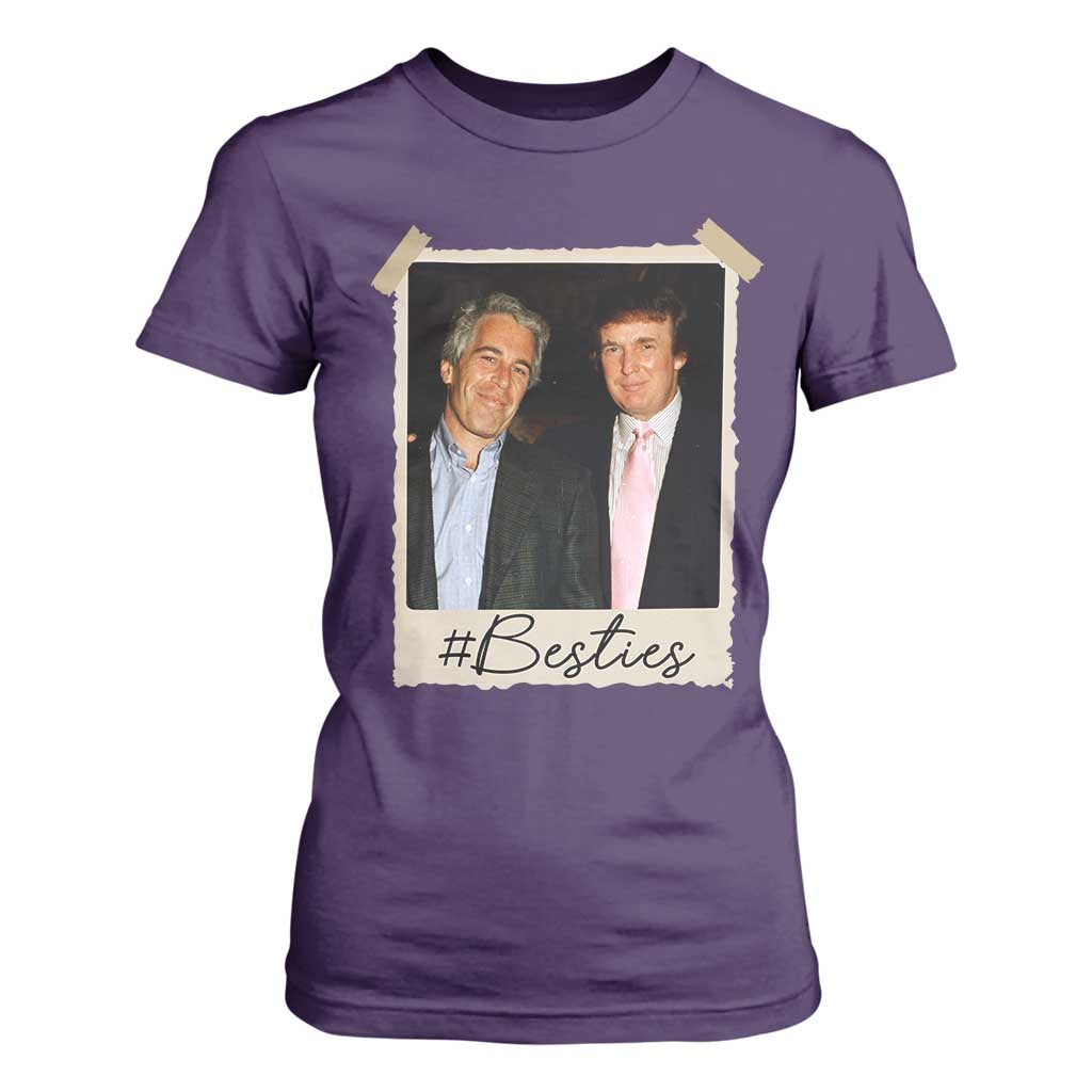 Trump Epstein Besties T Shirt For Women Funny FDT Vintage Photo BFF Best Friends Forever TS10 Purple Print Your Wear