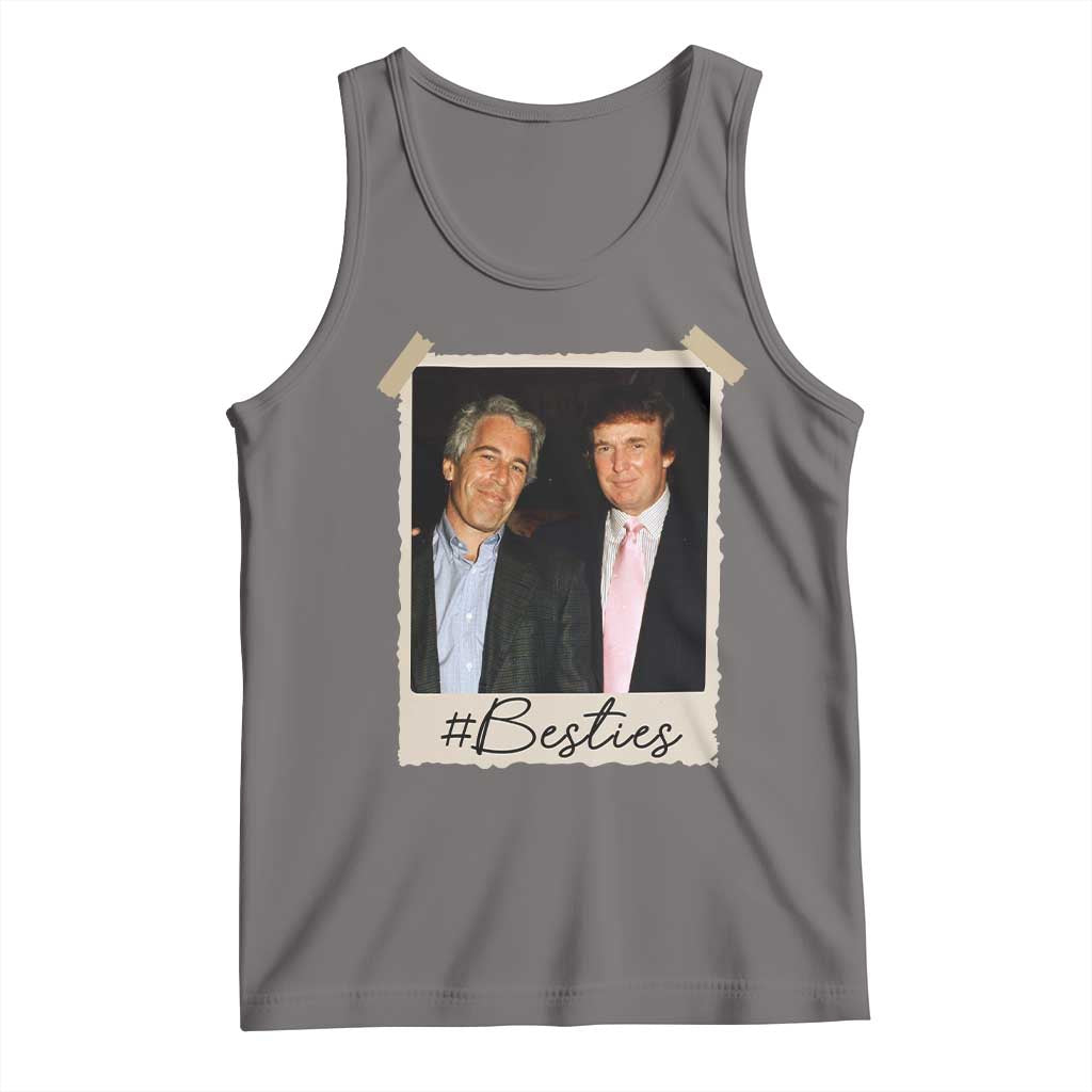 Trump Epstein Besties Tank Top Funny FDT Vintage Photo BFF Best Friends Forever TS10 Deep Heather Print Your Wear