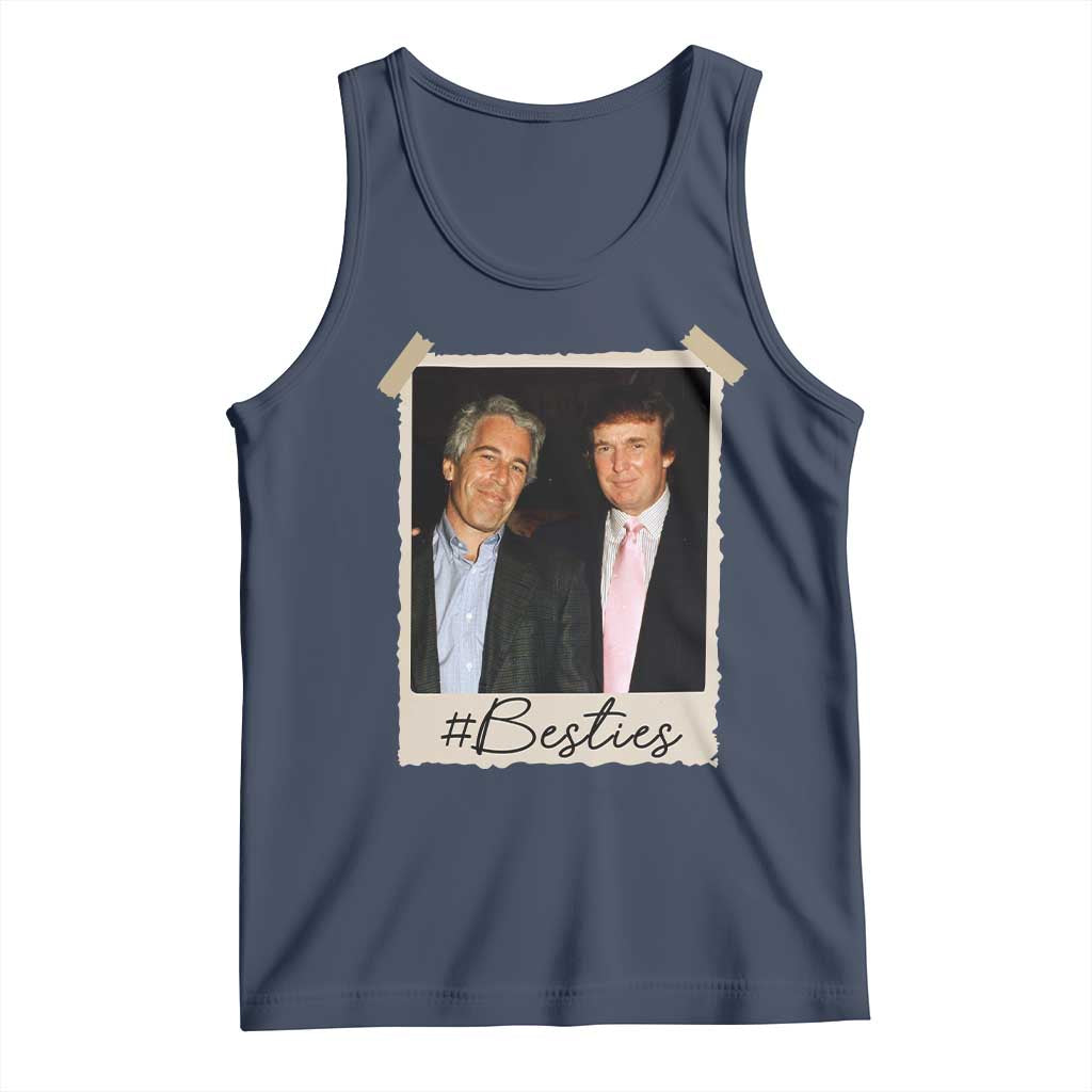 Trump Epstein Besties Tank Top Funny FDT Vintage Photo BFF Best Friends Forever TS10 Navy Print Your Wear