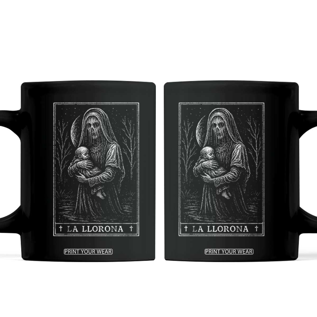 La Llorona Coffee Mug Tarot Card Horror Death Occult Mexican Folklore Halloween TS10 Black Print Your Wear