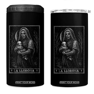 La Llorona 4 in 1 Can Cooler Tumbler Tarot Card Horror Death Occult Mexican Folklore Halloween TS10 One Size: 16 oz Black Print Your Wear