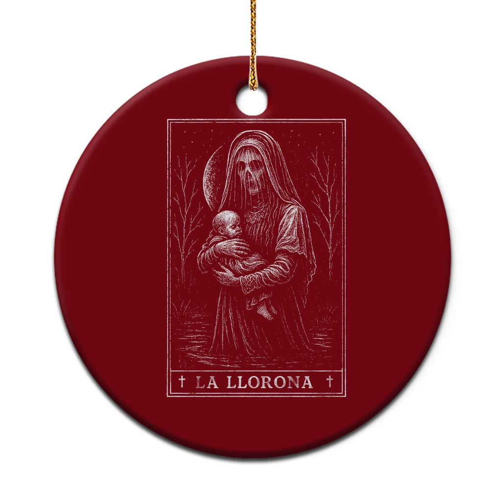 La Llorona Ceramic Ornament Tarot Card Horror Death Occult Mexican Folklore Halloween TS10 1pc Red Print Your Wear