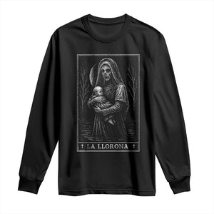 La Llorona Long Sleeve Shirt Tarot Card Horror Death Occult Mexican Folklore Halloween TS10 Black Print Your Wear