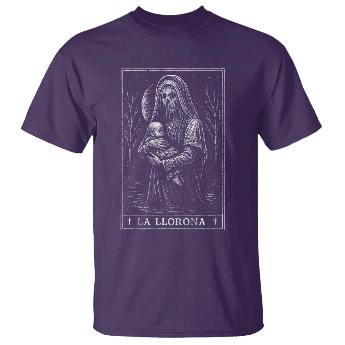 La Llorona T Shirt Tarot Card Horror Death Occult Mexican Folklore Halloween TS10 Purple Print Your Wear