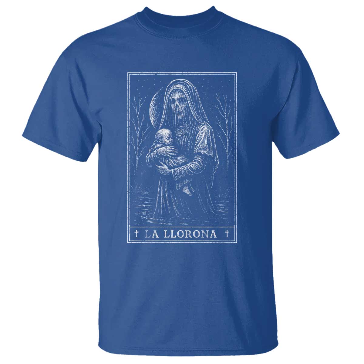 La Llorona T Shirt Tarot Card Horror Death Occult Mexican Folklore Halloween TS10 Royal Blue Print Your Wear