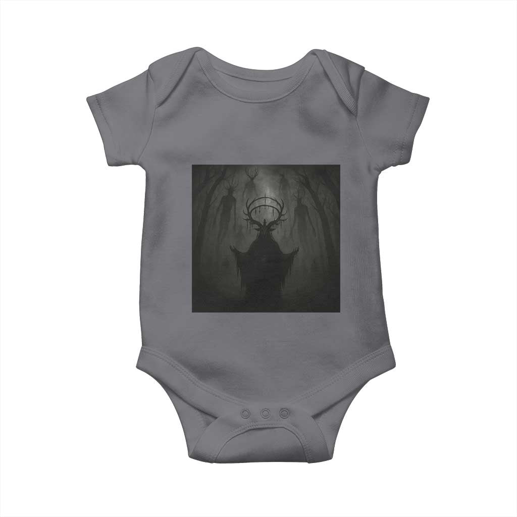 Wendigo Baby Onesie Gothic Horror Forest Demon Cryptid Occult Dark Fantasy TS10 Charcoal Print Your Wear
