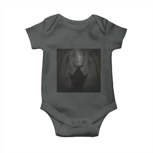 Wendigo Baby Onesie Gothic Horror Forest Demon Cryptid Occult Dark Fantasy TS10 Dark Heather Print Your Wear