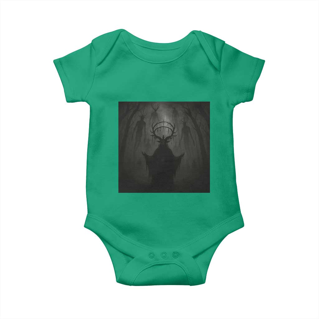 Wendigo Baby Onesie Gothic Horror Forest Demon Cryptid Occult Dark Fantasy TS10 Irish Green Print Your Wear