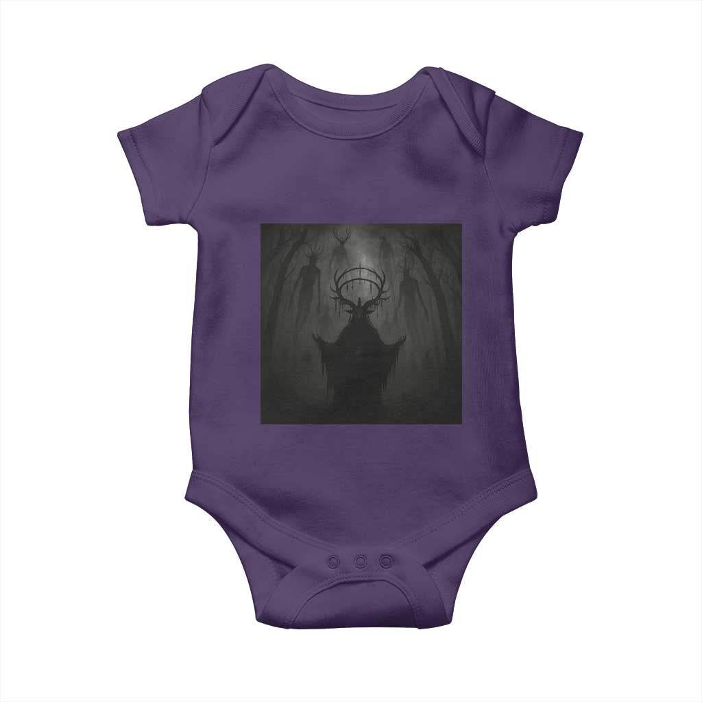 Wendigo Baby Onesie Gothic Horror Forest Demon Cryptid Occult Dark Fantasy TS10 Purple Print Your Wear