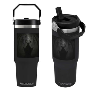 Wendigo Flip Straw Tumbler Gothic Horror Forest Demon Cryptid Occult Dark Fantasy TS10 One Size: 30 oz Black Print Your Wear