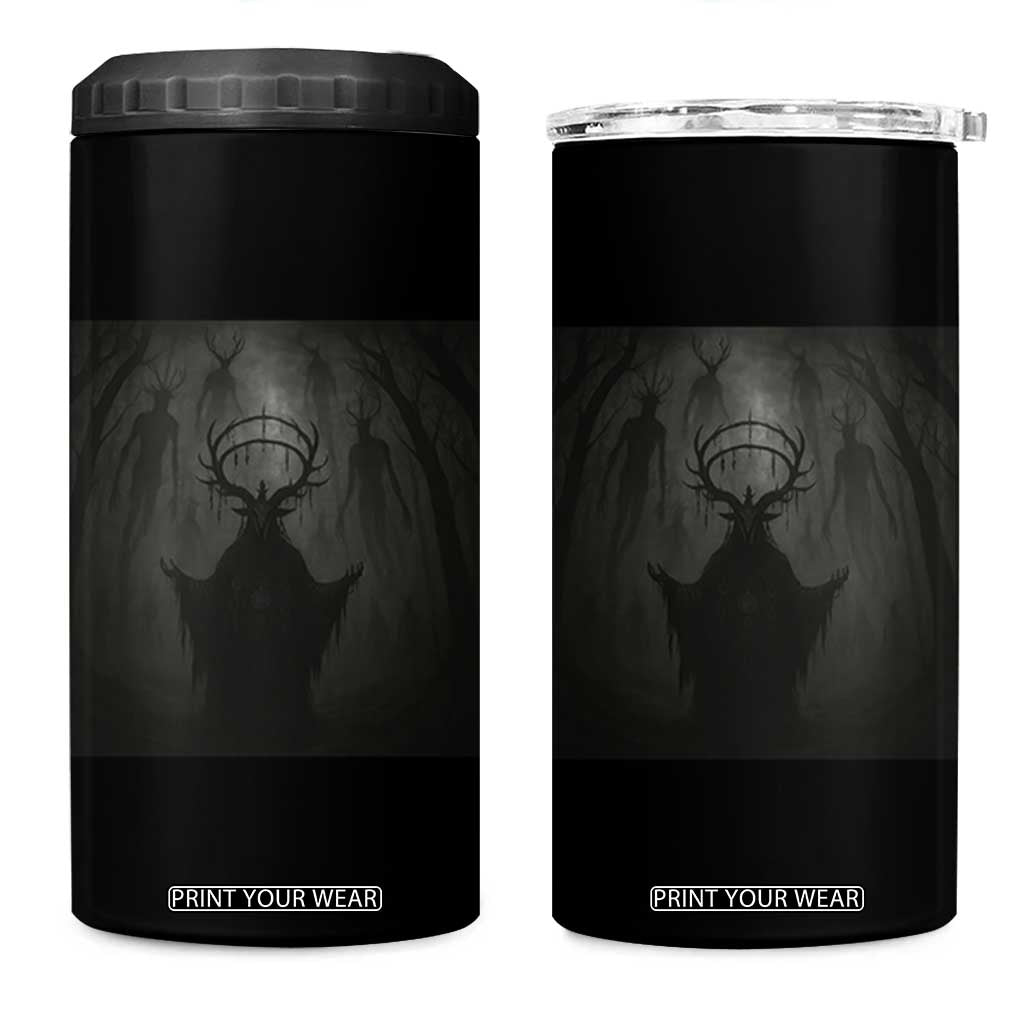 Wendigo 4 in 1 Can Cooler Tumbler Gothic Horror Forest Demon Cryptid Occult Dark Fantasy TS10 One Size: 16 oz Black Print Your Wear