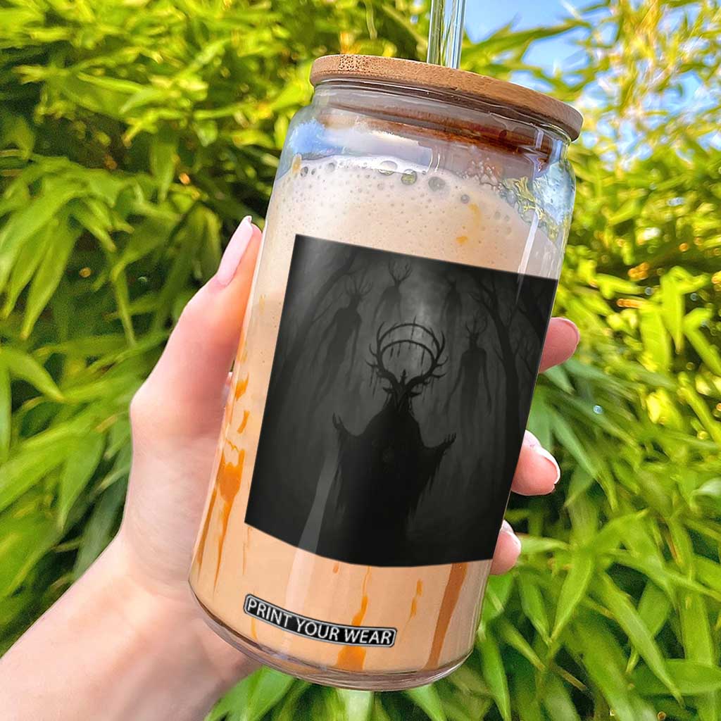 Wendigo Glass Can Gothic Horror Forest Demon Cryptid Occult Dark Fantasy TS10 Black Print Your Wear