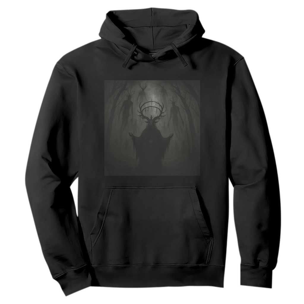 Wendigo Hoodie Gothic Horror Forest Demon Cryptid Occult Dark Fantasy TS10 Black Print Your Wear