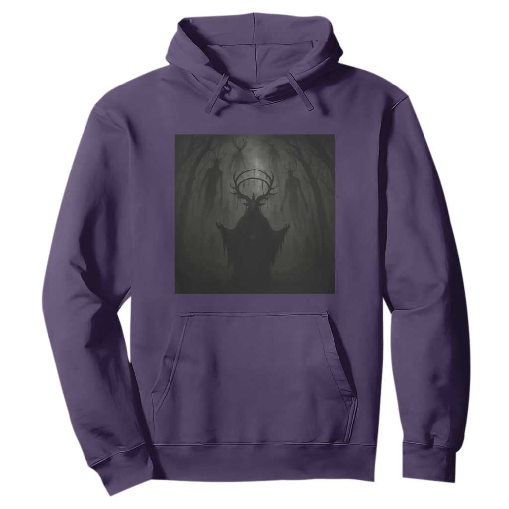 Wendigo Hoodie Gothic Horror Forest Demon Cryptid Occult Dark Fantasy TS10 Purple Print Your Wear