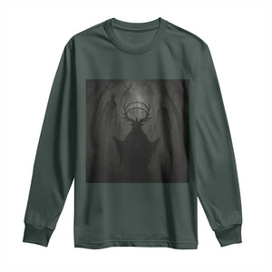 Wendigo Long Sleeve Shirt Gothic Horror Forest Demon Cryptid Occult Dark Fantasy TS10 Dark Forest Green Print Your Wear