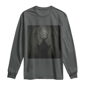 Wendigo Long Sleeve Shirt Gothic Horror Forest Demon Cryptid Occult Dark Fantasy TS10 Dark Heather Print Your Wear