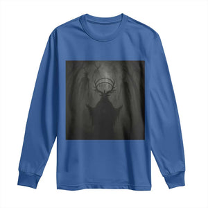 Wendigo Long Sleeve Shirt Gothic Horror Forest Demon Cryptid Occult Dark Fantasy TS10 Royal Blue Print Your Wear