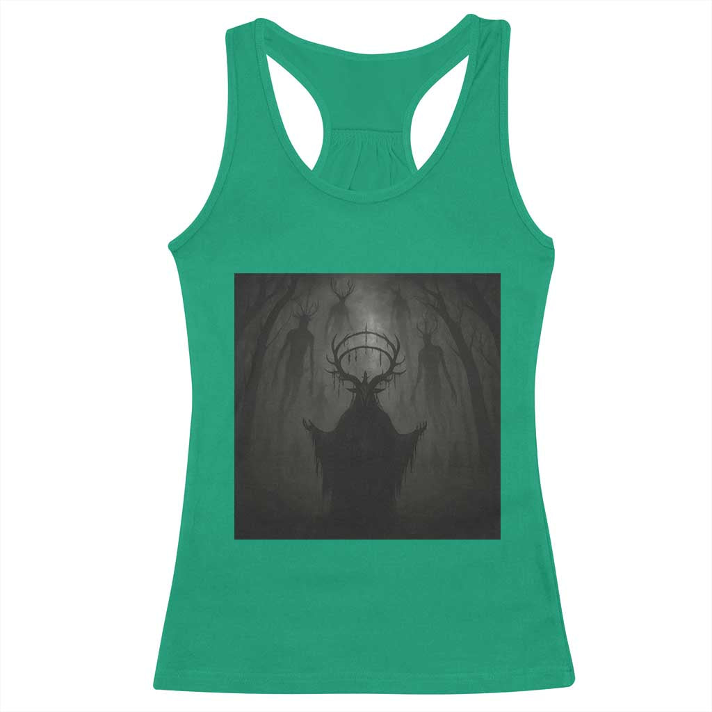 Wendigo Racerback Tank Top Gothic Horror Forest Demon Cryptid Occult Dark Fantasy TS10 Irish Green Print Your Wear
