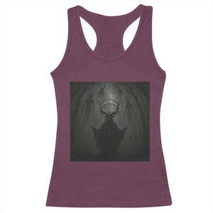 Wendigo Racerback Tank Top Gothic Horror Forest Demon Cryptid Occult Dark Fantasy TS10 Maroon Print Your Wear