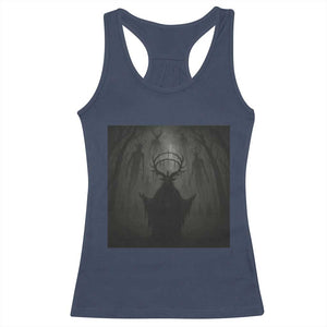 Wendigo Racerback Tank Top Gothic Horror Forest Demon Cryptid Occult Dark Fantasy TS10 Navy Print Your Wear