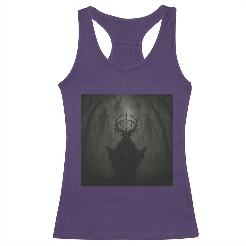 Wendigo Racerback Tank Top Gothic Horror Forest Demon Cryptid Occult Dark Fantasy TS10 Purple Print Your Wear