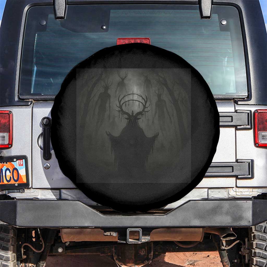 Wendigo Spare Tire Cover Gothic Horror Forest Demon Cryptid Occult Dark Fantasy TS10 No hole Black Print Your Wear