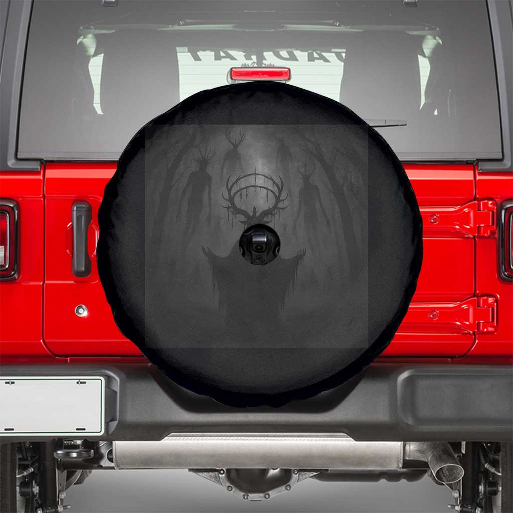Wendigo Spare Tire Cover Gothic Horror Forest Demon Cryptid Occult Dark Fantasy TS10 Black Print Your Wear