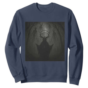 Wendigo Sweatshirt Gothic Horror Forest Demon Cryptid Occult Dark Fantasy TS10 Navy Print Your Wear