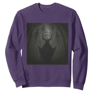 Wendigo Sweatshirt Gothic Horror Forest Demon Cryptid Occult Dark Fantasy TS10 Purple Print Your Wear