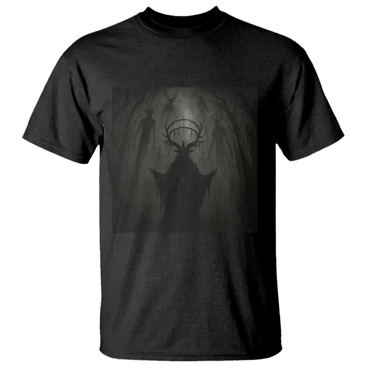 Wendigo T Shirt Gothic Horror Forest Demon Cryptid Occult Dark Fantasy TS10 Black Print Your Wear
