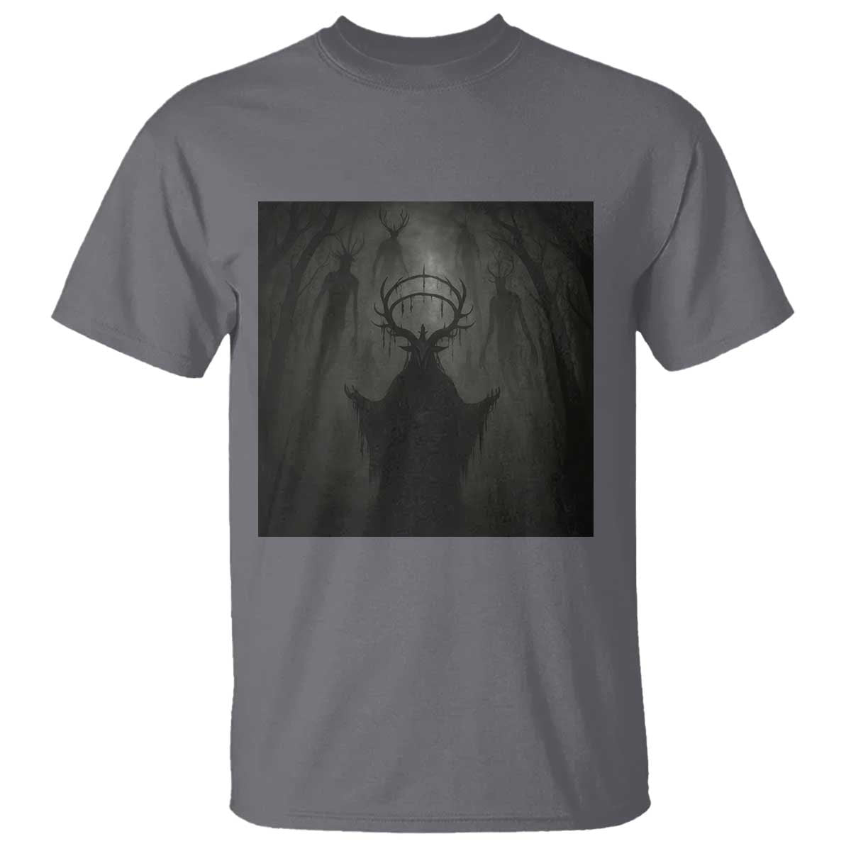 Wendigo T Shirt Gothic Horror Forest Demon Cryptid Occult Dark Fantasy TS10 Charcoal Print Your Wear