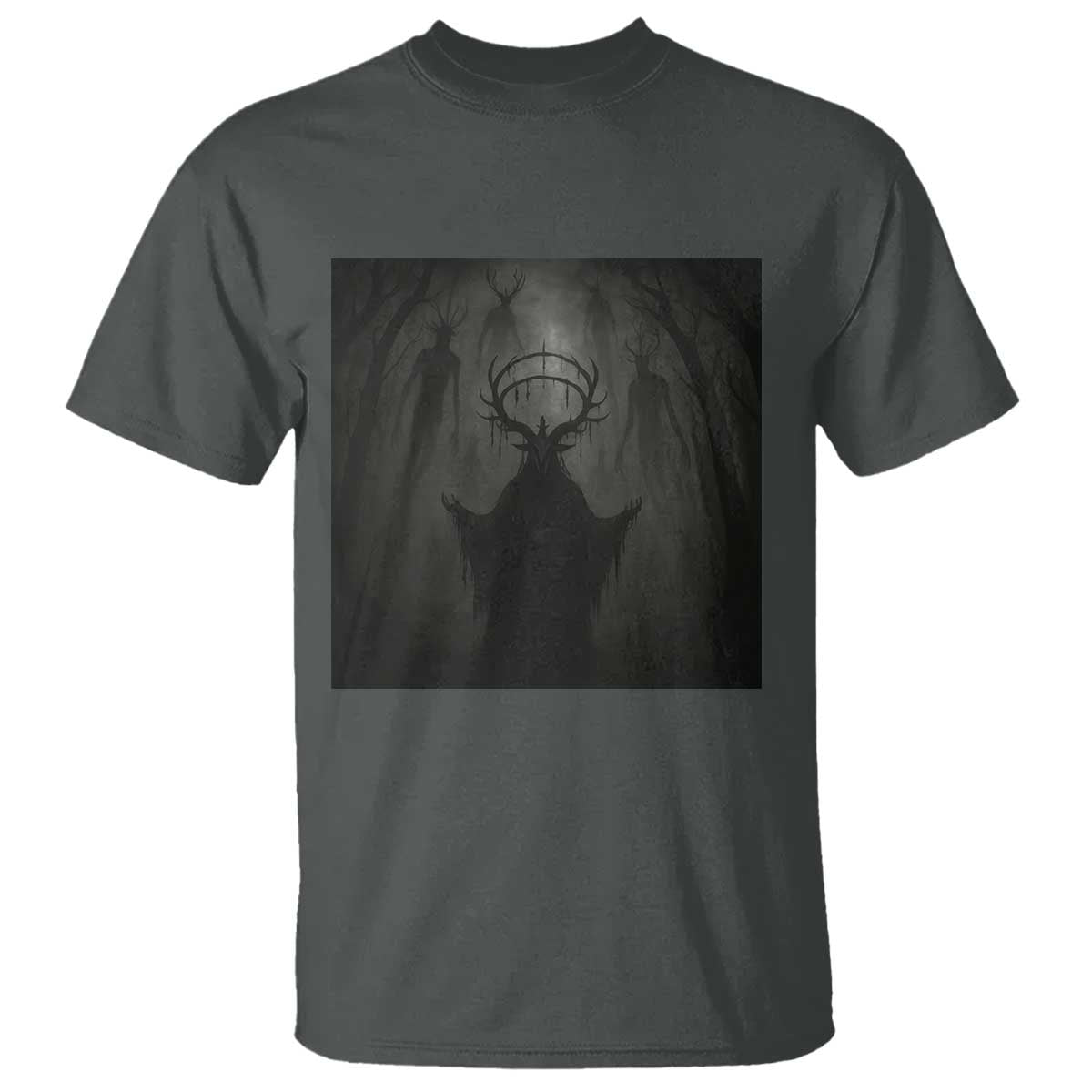Wendigo T Shirt Gothic Horror Forest Demon Cryptid Occult Dark Fantasy TS10 Dark Heather Print Your Wear