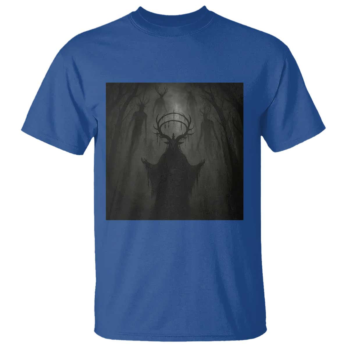Wendigo T Shirt Gothic Horror Forest Demon Cryptid Occult Dark Fantasy TS10 Royal Blue Print Your Wear