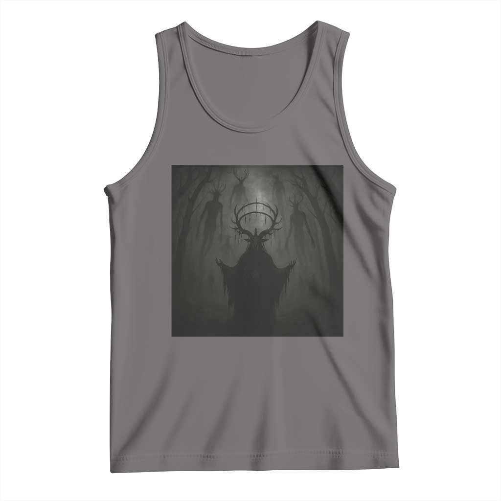 Wendigo Tank Top Gothic Horror Forest Demon Cryptid Occult Dark Fantasy TS10 Deep Heather Print Your Wear