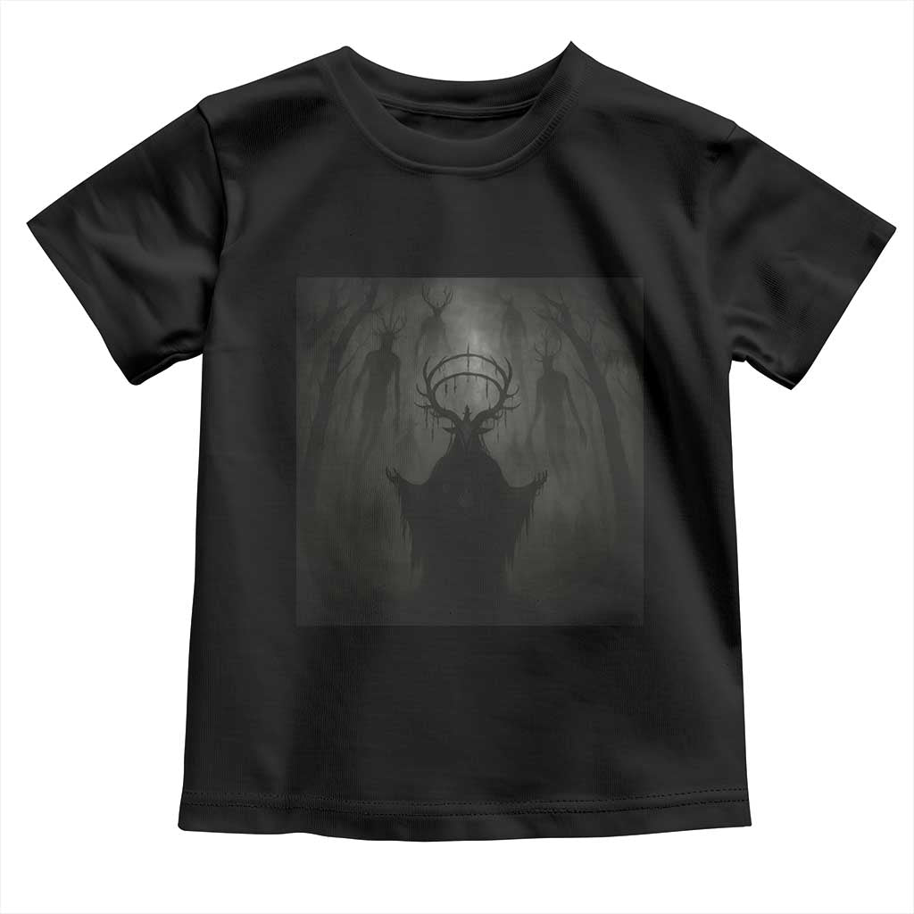 Wendigo Toddler T Shirt Gothic Horror Forest Demon Cryptid Occult Dark Fantasy TS10 Black Print Your Wear