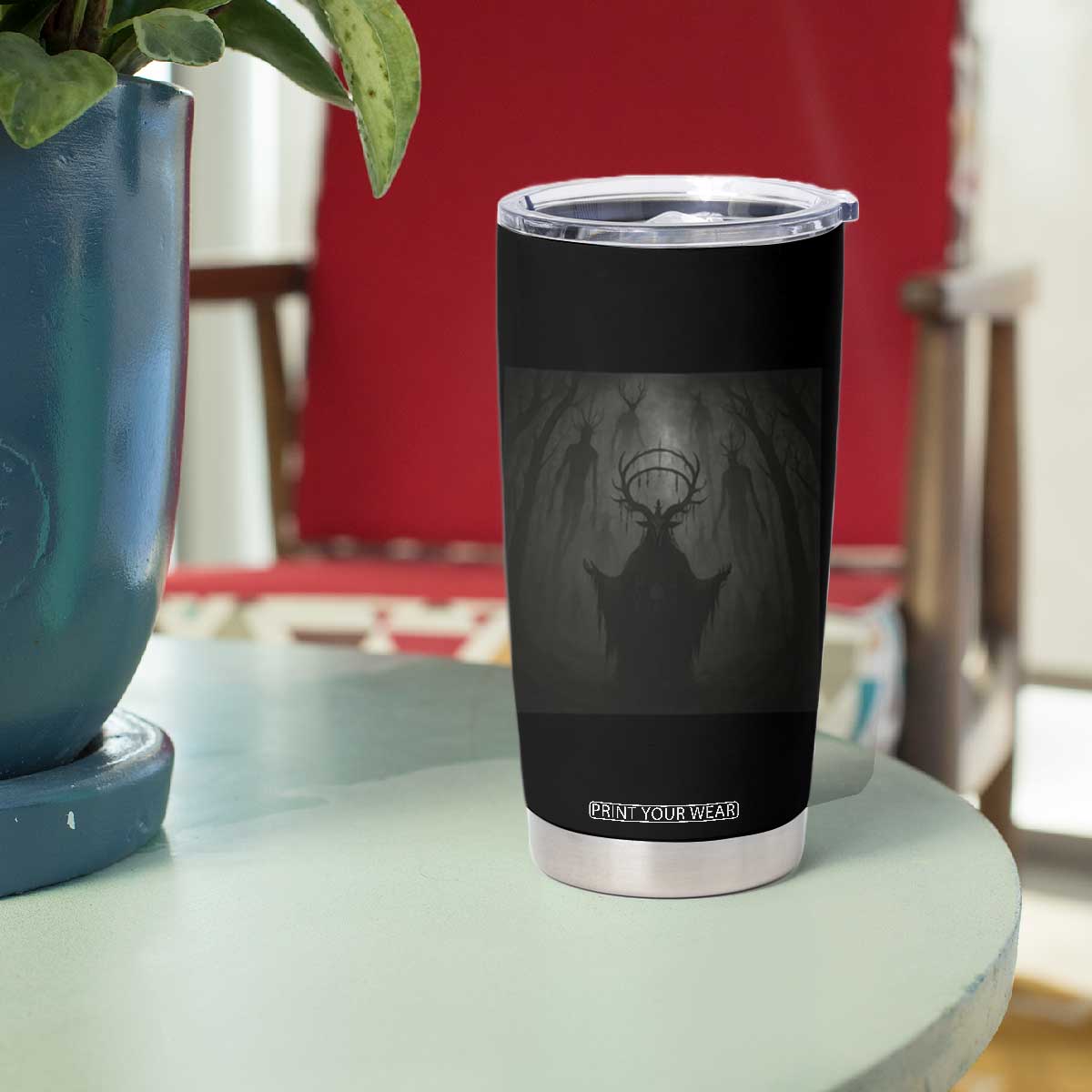 Wendigo Tumbler Cup Gothic Horror Forest Demon Cryptid Occult Dark Fantasy TS10 Print Your Wear
