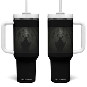 Wendigo Tumbler With Handle Gothic Horror Forest Demon Cryptid Occult Dark Fantasy TS10 One Size: 40 oz Black Print Your Wear