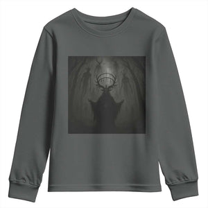 Wendigo Youth Sweatshirt Gothic Horror Forest Demon Cryptid Occult Dark Fantasy TS10 Dark Heather Print Your Wear