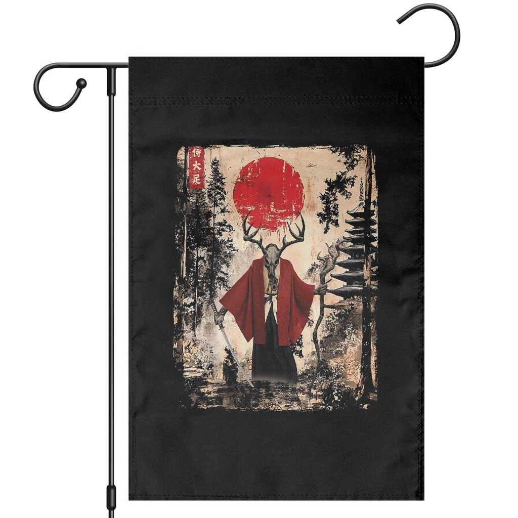 Samurai Wendigo Garden Flag Japanese Vintage Graphic Ukiyo-e Art Funny Dark Fantasy TS10 Black Print Your Wear