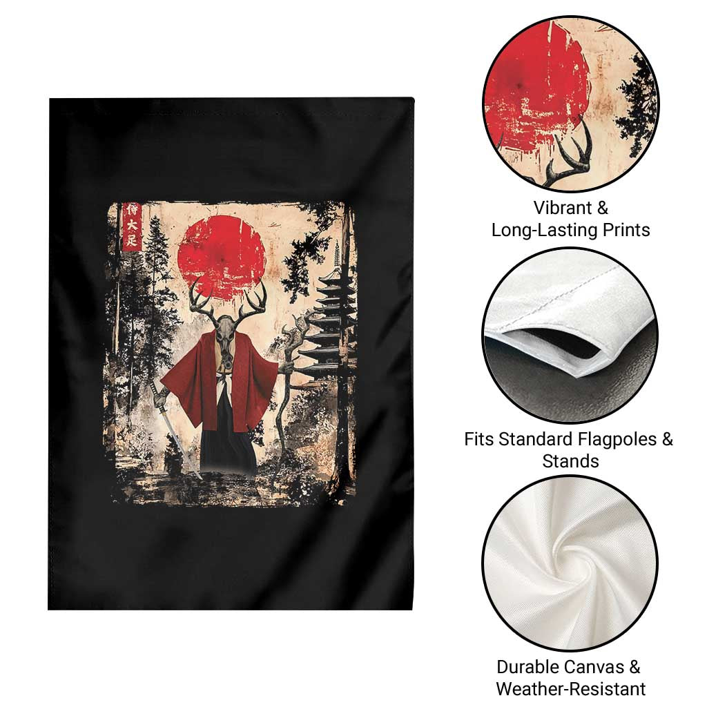 Samurai Wendigo Garden Flag Japanese Vintage Graphic Ukiyo-e Art Funny Dark Fantasy TS10 Print Your Wear