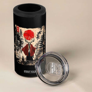 Samurai Wendigo 4 in 1 Can Cooler Tumbler Japanese Vintage Graphic Ukiyo-e Art Funny Dark Fantasy TS10 Print Your Wear