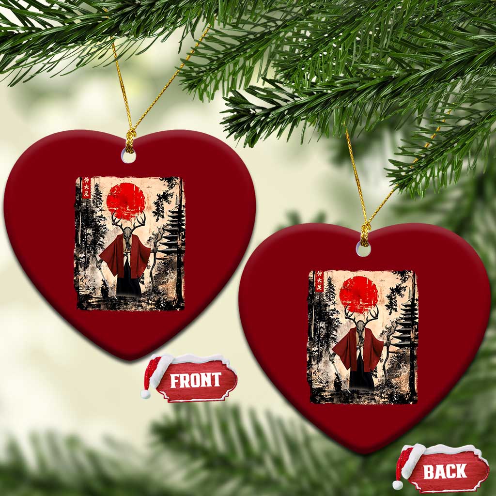 Samurai Wendigo Ceramic Ornament Japanese Vintage Graphic Ukiyo-e Art Funny Dark Fantasy TS10 Print Your Wear