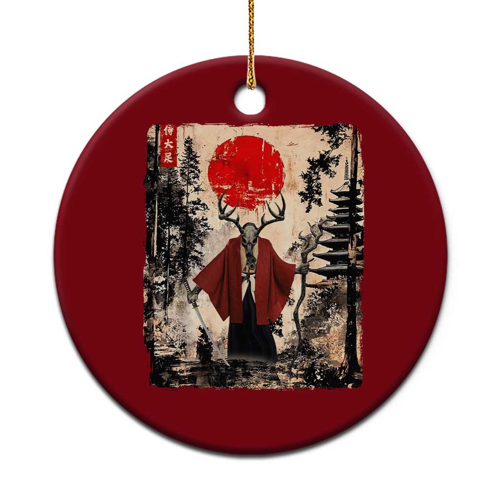 Samurai Wendigo Ceramic Ornament Japanese Vintage Graphic Ukiyo-e Art Funny Dark Fantasy TS10 1pc Red Print Your Wear