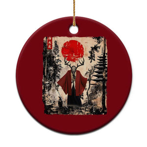 Samurai Wendigo Ceramic Ornament Japanese Vintage Graphic Ukiyo-e Art Funny Dark Fantasy TS10 1pc Red Print Your Wear