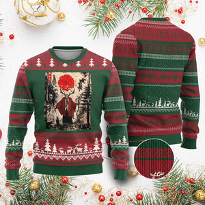 Samurai Wendigo Ugly Christmas Sweater Japanese Vintage Graphic Ukiyo-e Art Funny Dark Fantasy TS10 Red Green Print Your Wear