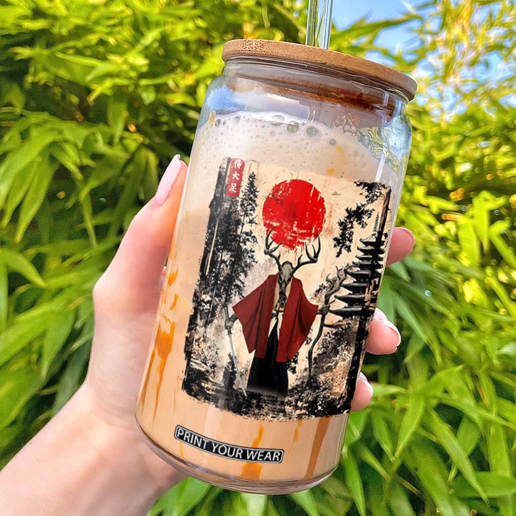 Samurai Wendigo Glass Can Japanese Vintage Graphic Ukiyo-e Art Funny Dark Fantasy TS10 Black Print Your Wear