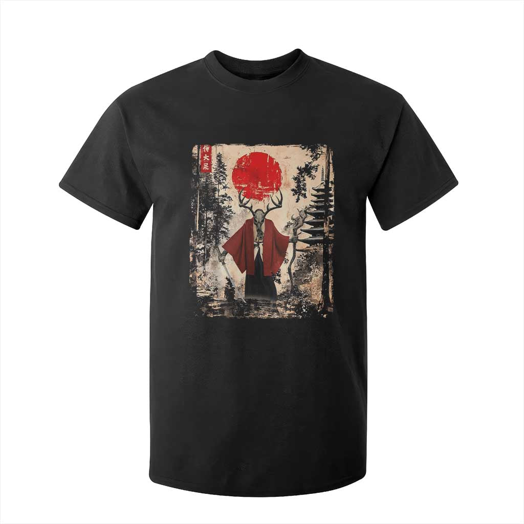 Samurai Wendigo T Shirt For Kid Japanese Vintage Graphic Ukiyo-e Art Funny Dark Fantasy TS10 Black Print Your Wear